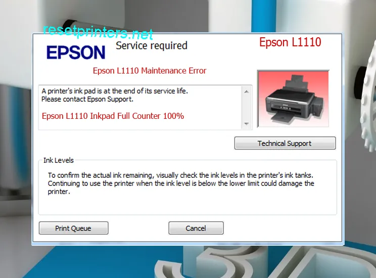 Reset Your Epson L1110 Printer