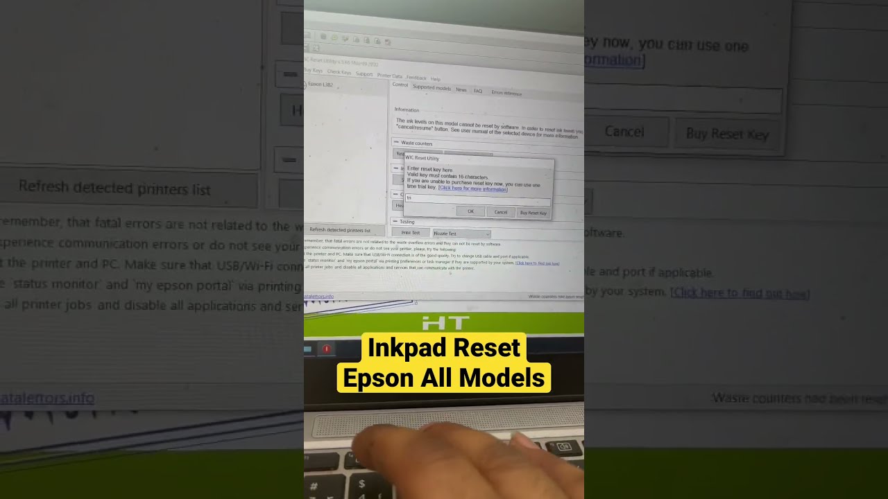 Tutorial On Resetting The Ink Pad Of Epson L382 Reset Printers 6950